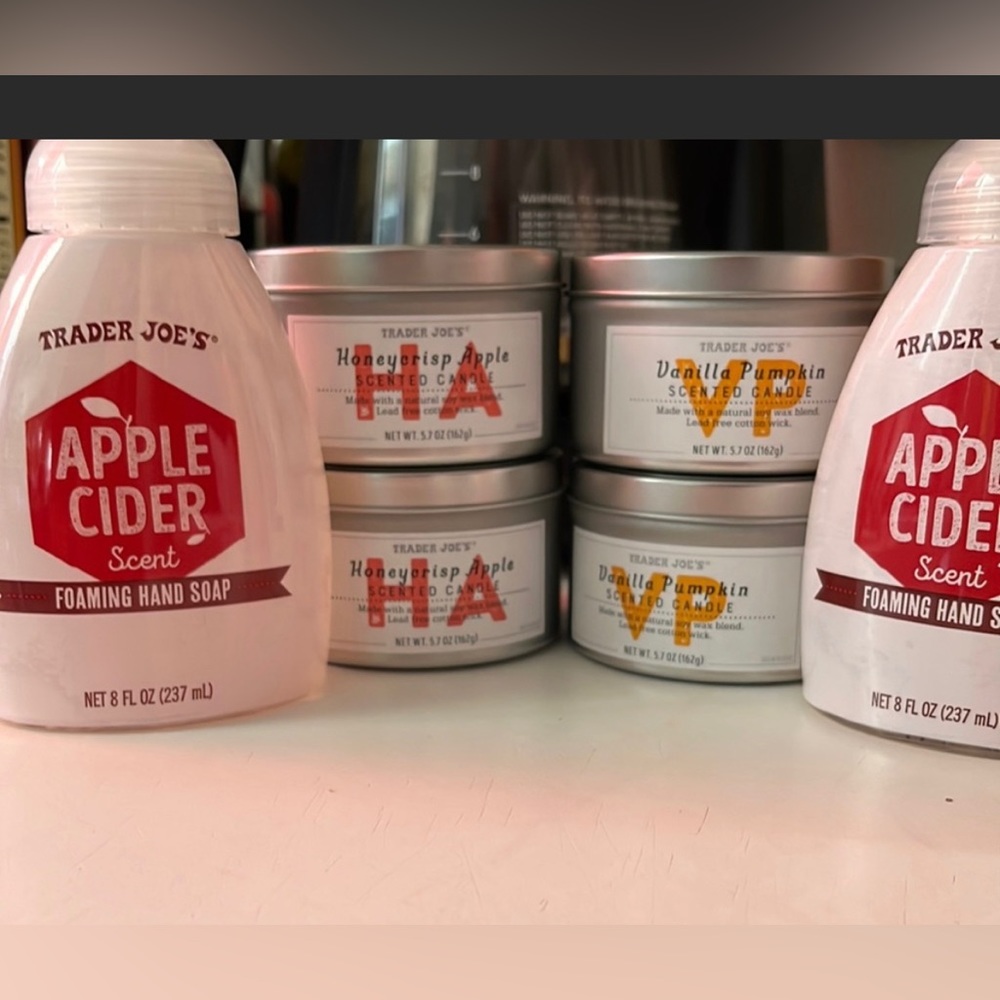 Trader Joe’s Seasonal Candles & Apple Cider Hand Soap Lot